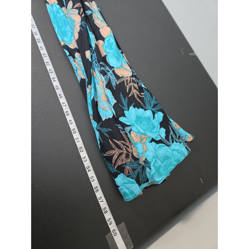 Soft Surroundings Womens Rosalinda Maxi Dress Large Blue Floral Resort Vacation - Picture 7 of 7